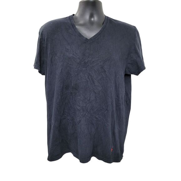 2/$20 Polo Ralph Lauren Black With Red Logo V Neck Top Tee T-shirt Size: Large - Picture 1 of 6